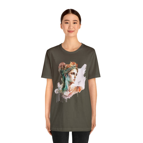 Greecian Goddess in Watercolor - Short Sleeve Tee